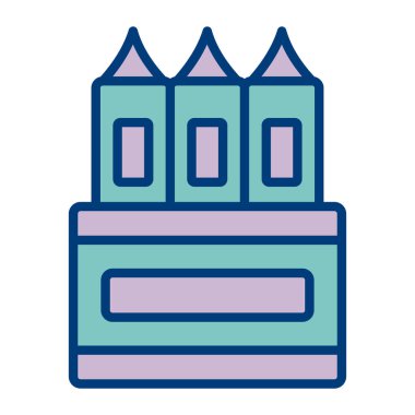 Bina. Web simgesi basit illüstrasyon