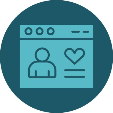 Aşk simgesinin vektör illüstrasyonu