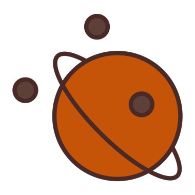 Gezegen uzay ikonu. vektör illüstrasyonu