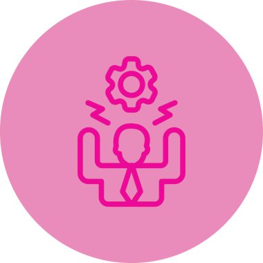 İnsan kafası simgesinin vektör illüstrasyonu