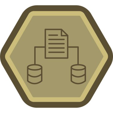 veritabanı. Web simgesi basit illüstrasyon