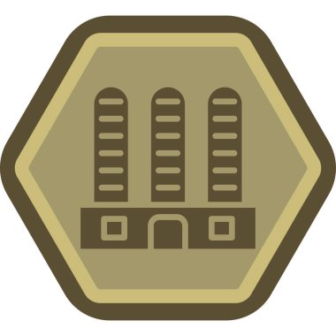 Bina. Web simgesi basit illüstrasyon