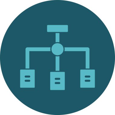 vektör Sunucusu düz simgesi