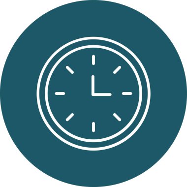 Wall Clock web simgesi, vektör illüstrasyonu