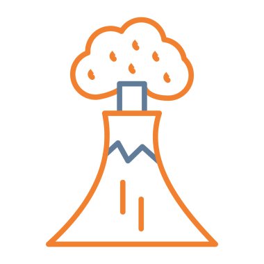 Nükleer santral ikon vektörü ince çizgi