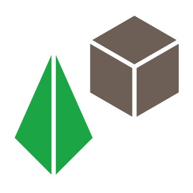 küp simgesi, vektör illüstrasyonu