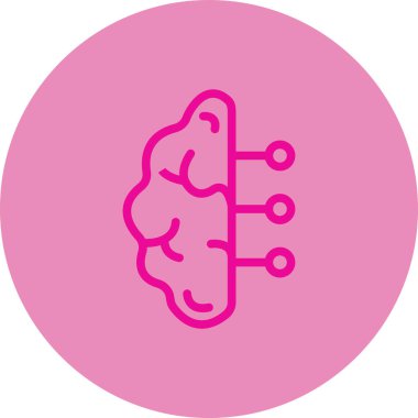 beyin ikonu vektör illüstrasyonu