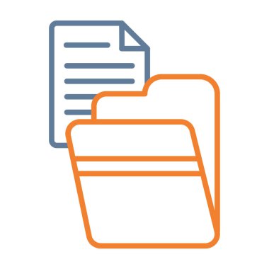 belge dosya simgesi, vektör illüstrasyonu