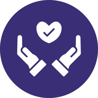 Bir kalp simgesini tutan el.