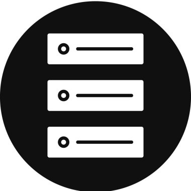 vektör Sunucusu düz simgesi