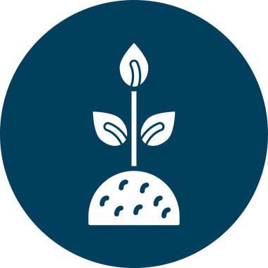 Bitki simgesinin vektör illüstrasyonu