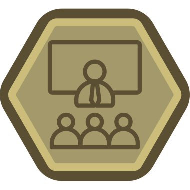 Bir konferans simgesinin vektör illüstrasyonu