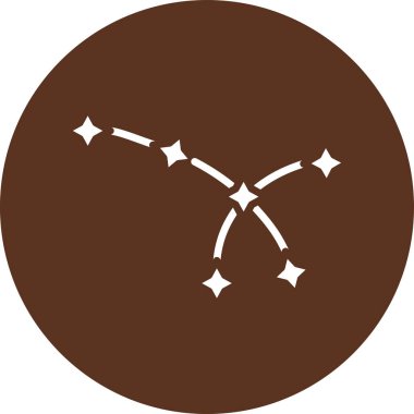 Bir uydunun ve yıldızın vektör çizimi