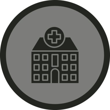 Moda tarzında izole edilmiş hastane simgesi