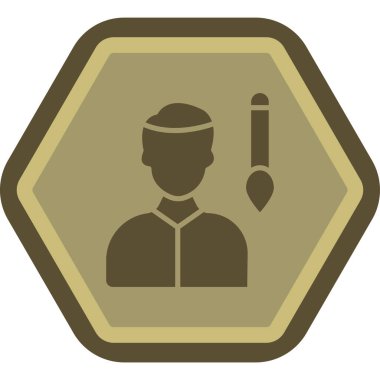 Bir polis simgesinin vektör illüstrasyonu