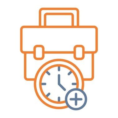 Saat simgesi vektör illüstrasyonu