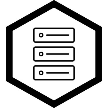 Sunucu. Web simgesi basit illüstrasyon