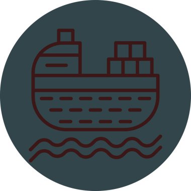 Gemi. Web simgesi basit illüstrasyon