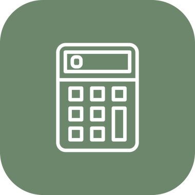 vektör hesap makinesi düz simgesi