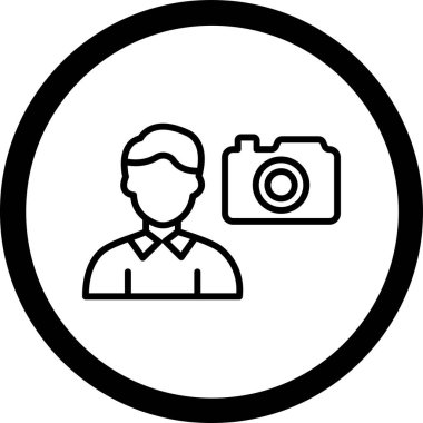 Resimli bir adamın vektör çizimi