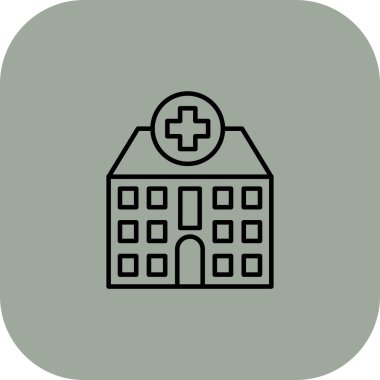 Hastane Simgesi Vektör İllüstrasyonu