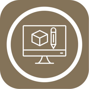 vektör lcd simgesi illüstrasyonu