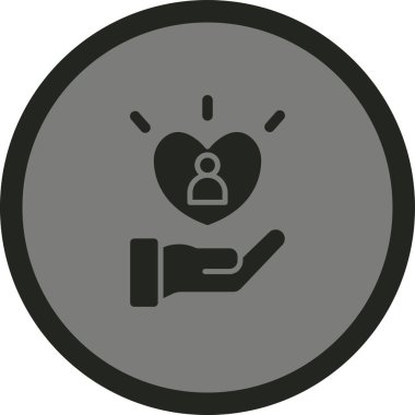 Kalp ikonu vektör illüstrasyonu