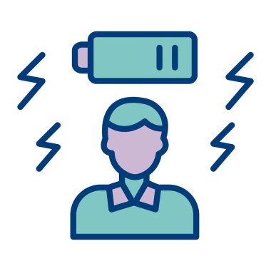 Dizüstü bilgisayarı olan bir adamın vektör çizimi