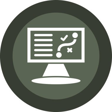 Bilgisayar monitörünün modern bir simgesinin vektör çizimi