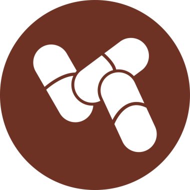 ilaç hapları web simgesi vektör illüstrasyonu