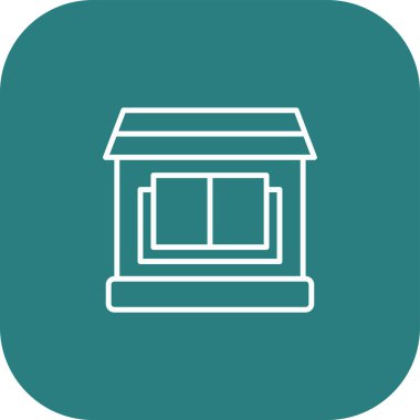 Benzersiz posta kutusu vektör satırı simgesi