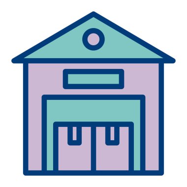 Ev. Web simgesi basit illüstrasyon