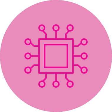 Çip simgesi vektör illüstrasyonu