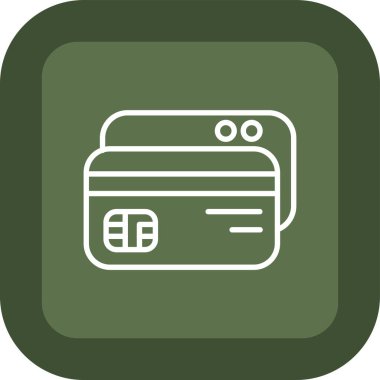 Cüzdan simgesi, vektör illüstrasyonu