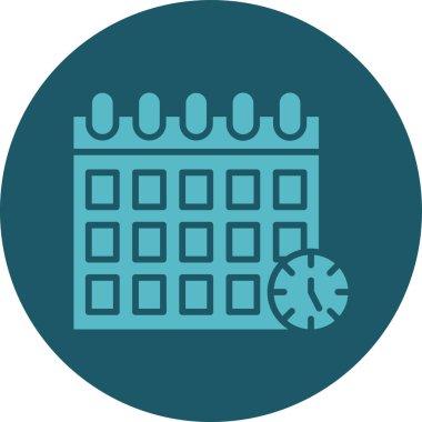 Saat simgesi. vektör illüstrasyonu