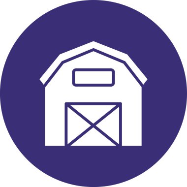 Kişisel ve ticari kullanım için vektör ahırı simgesi.