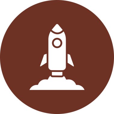 roket ikonu vektör illüstrasyonu