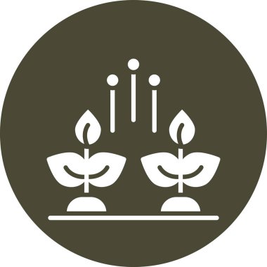 Mum simgesinin vektör illüstrasyonu, basit ve mum