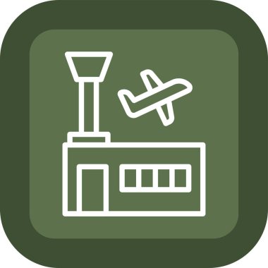 uçağın uçuş vektörü simgesi