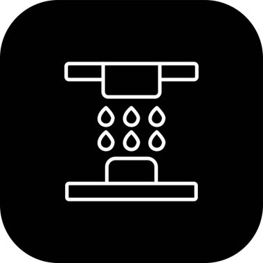 Su damlası olan kişisel su musluğunun vektör simgesi