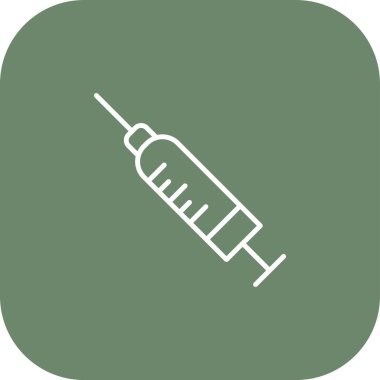 Şırınga ağ simgesinin vektör çizimi