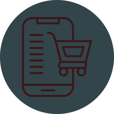 Alışveriş simgesinin vektör illüstrasyonu