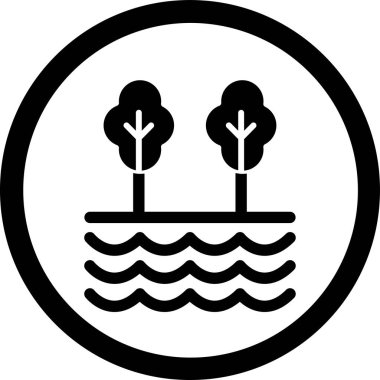 ağaç simgesi, vektör illüstrasyonu