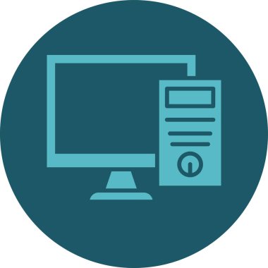 Bilgisayar simgesinin vektör illüstrasyonu