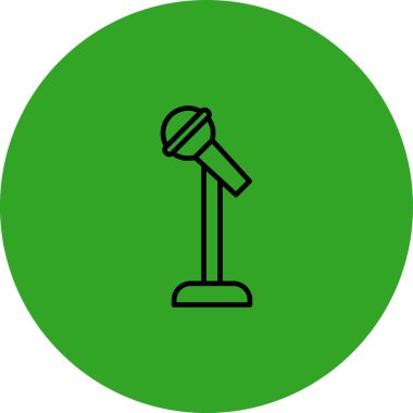 Mikrofon. Web simgesi basit illüstrasyon