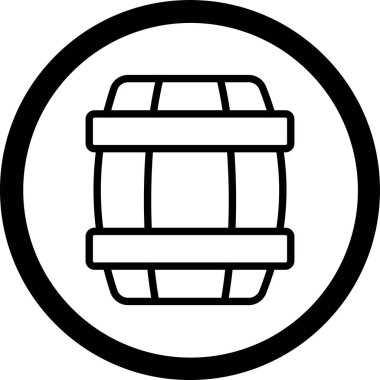 Namlu ikonu, vektör illüstrasyonu