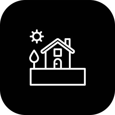 ev simgesi soyut arkaplanda izole edildi