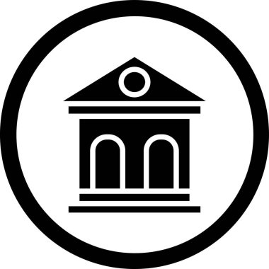 Üniversite binası modern simgesinin vektör illüstrasyonu