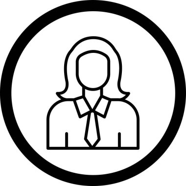 Kadın simgesinin vektör illüstrasyonu