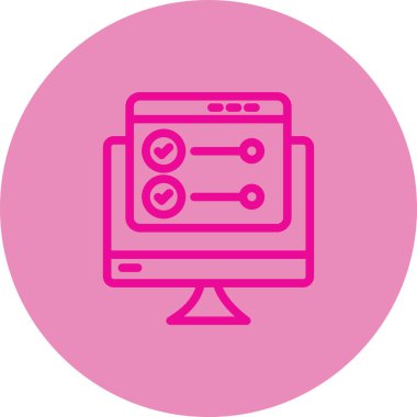 Bilgisayar. Web simgesi basit illüstrasyon